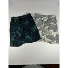 Old Navy Kids Boys Size S 6-7 Pool to Play Shorts Camo Green Lot of 2
