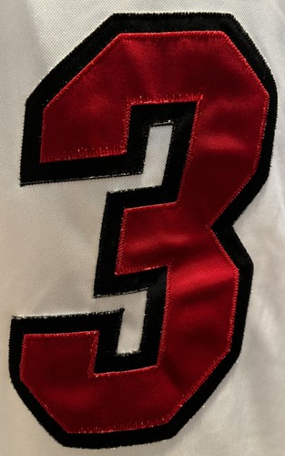 Dwyane Wade Miami Heat Authentic NBA Jersey Men 48 XL Rare Pro Sewn Flash #3 Vtg - Picture 3 of 11