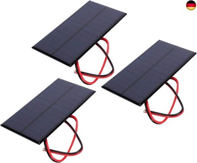 DEWIN Solar Panel, 3 Pieces DC 6V 1W Solar Panel Cell Power Module