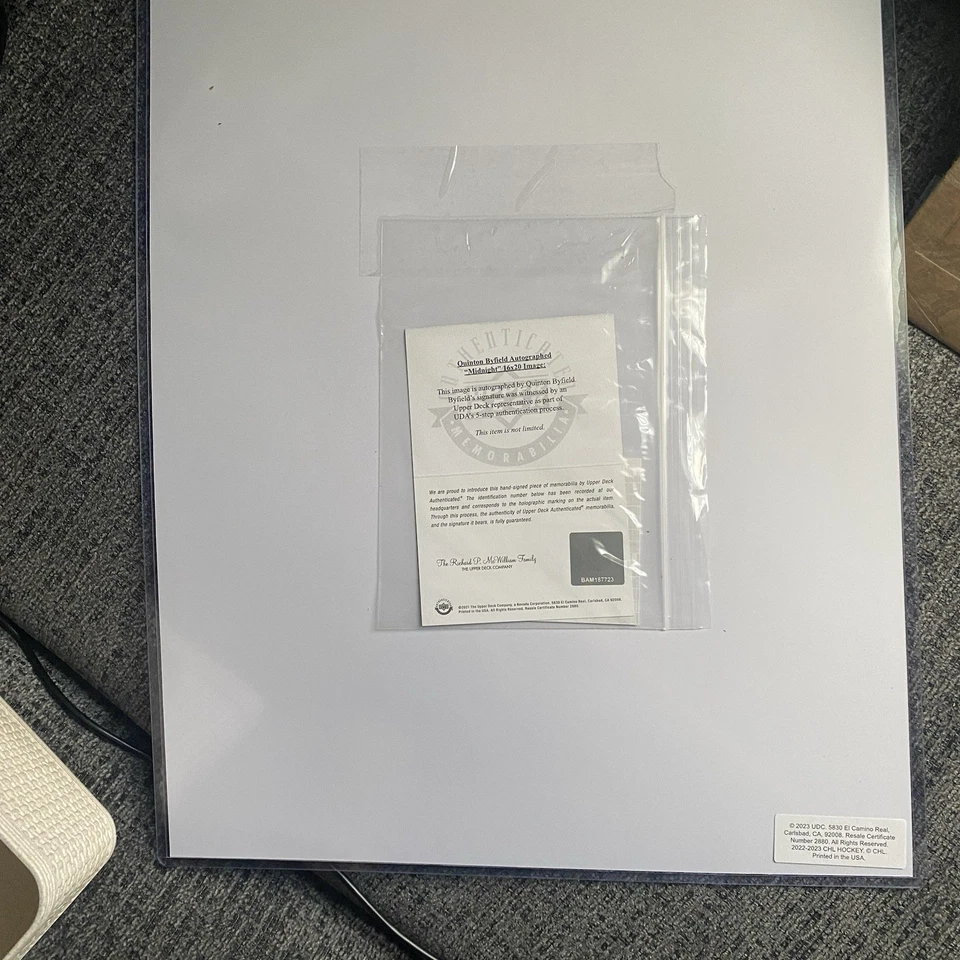 Quinton Byfield Autographed "Midnight" Picture 48/55 Limited 16x20 - Image 3 of 4