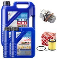 MotoröL Filter Set 5W-40 Liqui Moly 7 Liter + Schraube FüR Mercedes C-Klasse