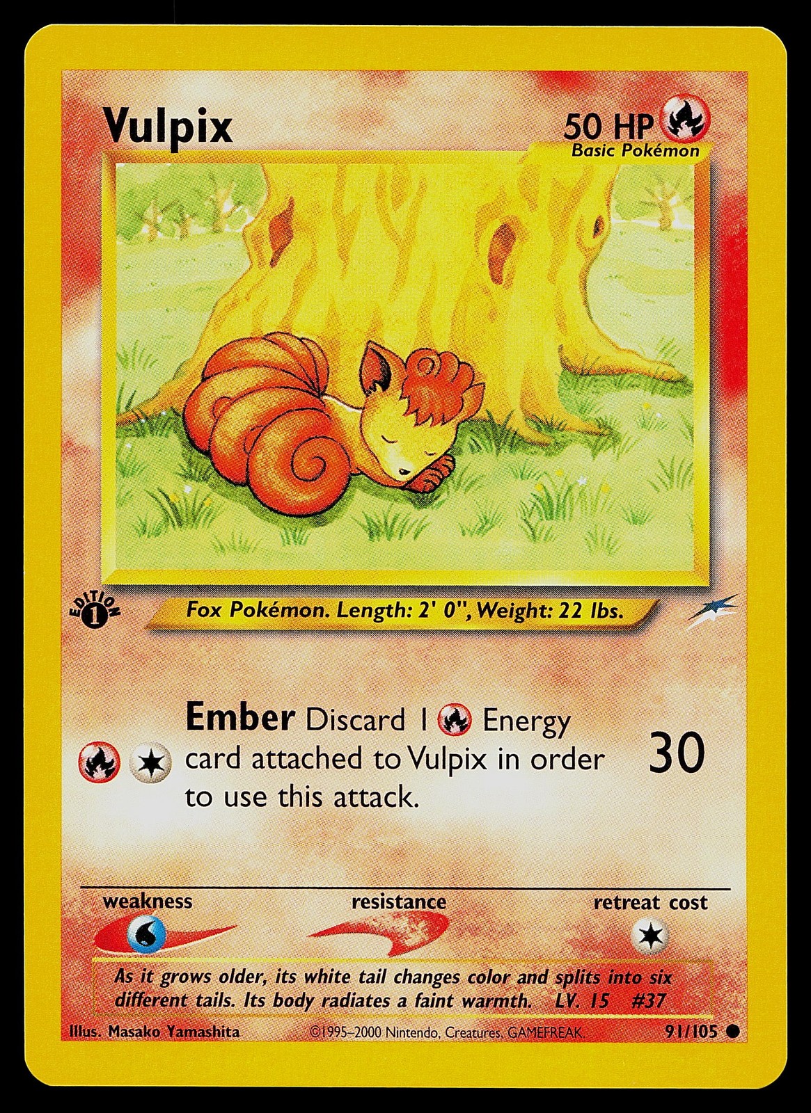 Pokemon Card - Vulpix 1st Edition Neo Destiny 91/105 Common