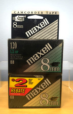 Lot of 2 Maxell 8mm GX-MP High Quality Camcorder Tape 120 Min NOS NIP Shrink