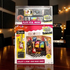 MGA Miniverse Real Music Record Player Record Shop Fender Bundle NEW 2-Pack