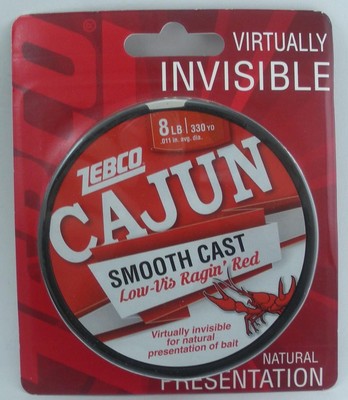 Zebco 2136278 Cajun Rot Niedriger Sichtbarkeit Line 302m Spule 8 LB Test