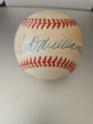 Ted Williams Autographed Baseball American League.