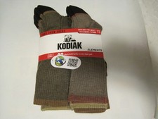 KODIAK ELEMENTS TRAIL CREW SOCKS MEN'S 6 PAIR SHOE SIZE 7-12 MOISTURE WICKING