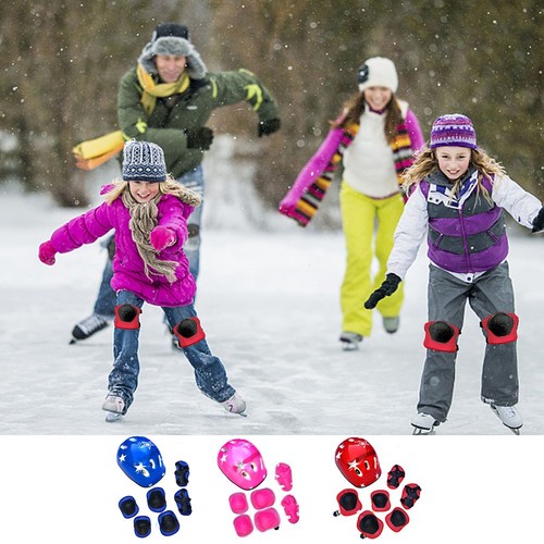 Helmet and Knee Elbow Wrist Pads Set for Boys and Girls Adjustable Design Use - Picture 24 of 53