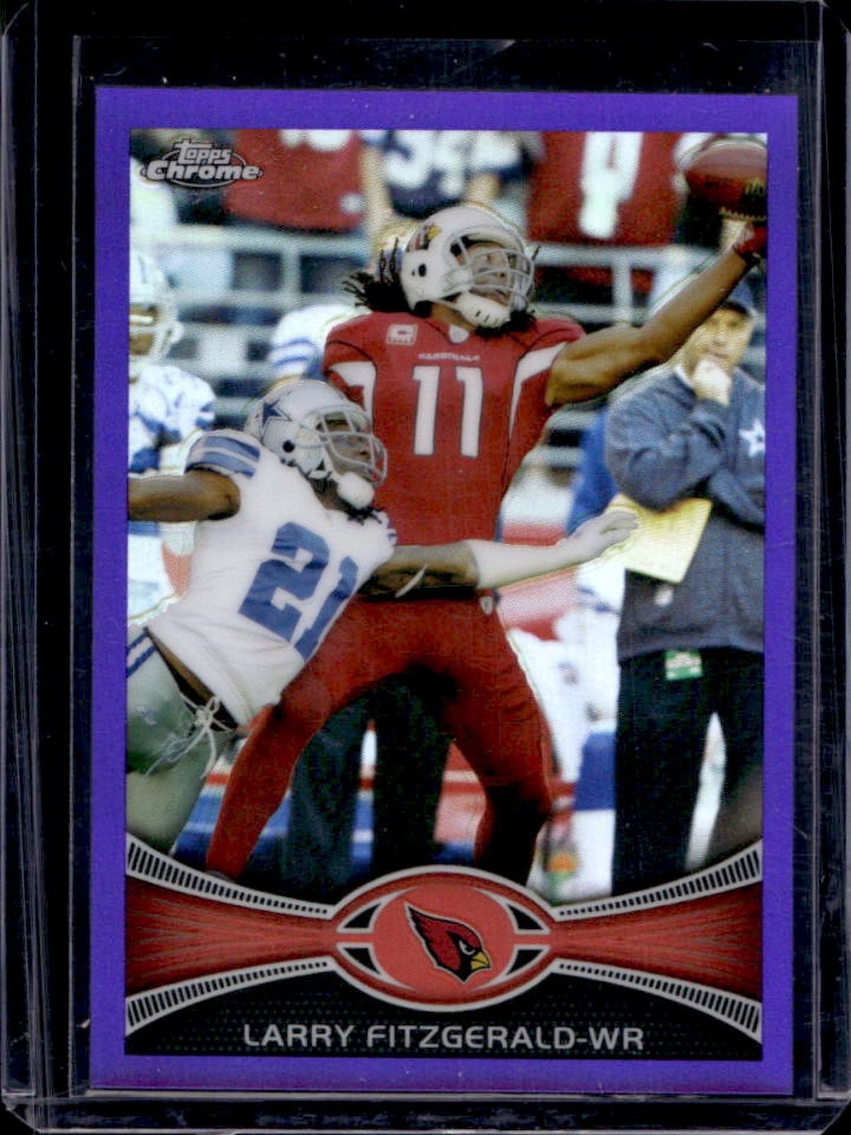 2012 Topps Chrome Larry Fitzgerald Purple Refractor #63/499 Cardinals