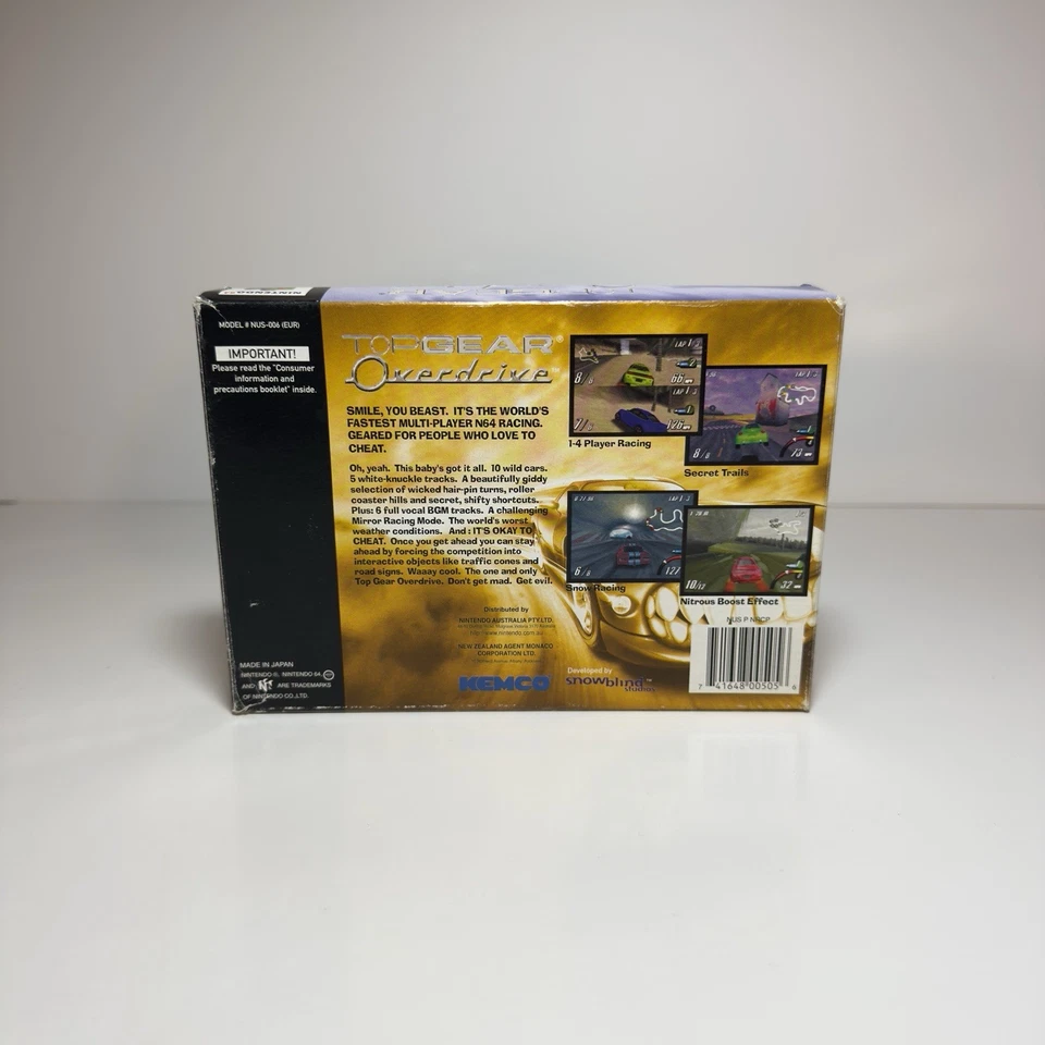 Top Gear Overdrive Nintendo 64 Complete In Box N64 CIB VGC - Image 3 of 4