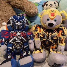 Build a Bear Transformers Optimus Prime  Bumblebee Bear Plush