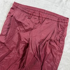 Vintage Nike Track Pants Mens Large Red Swoosh Windbreaker 90s Y2K