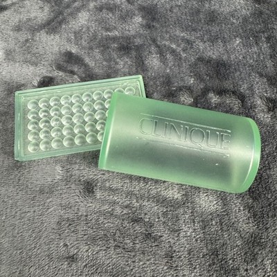 Clinique Green Teal Translucent Cleansing Mini Bar Soap Holder Travel Case