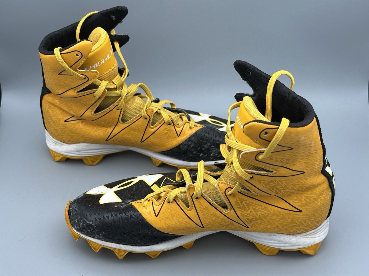 Under Armour Hightop Clutchfit Youth 6Y Black Yellow Football
