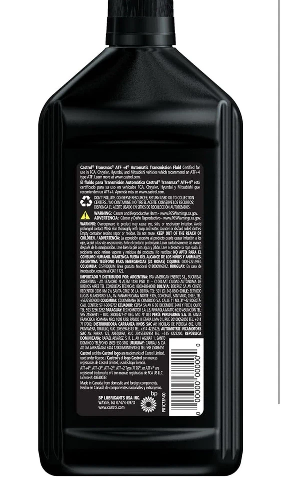 Castrol Transmax ATF+4 Automatic Transmission Fluid, 1 Quart, Pack of 6, New - Image 3 of 4