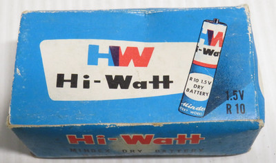 Vintage Hi Watt Mindex Dry Battery 1.5v Made In Hong Kong Novelty Q1