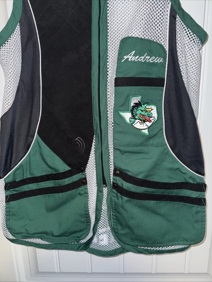 Castellani Shooting Vest Size 36 Green Black - Image 3 of 4