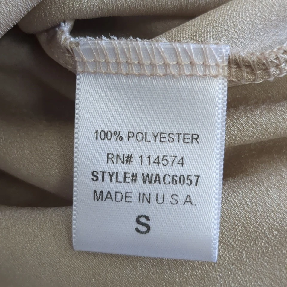 Pleione Tan pleated flowy skirt size small // feminine academia - Image 4 of 4