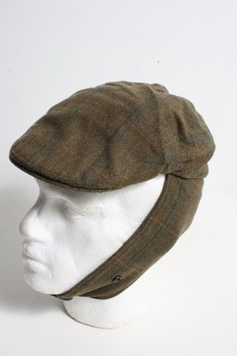 Vintage Christy Flatcap Mütze grün kariert (BX8)