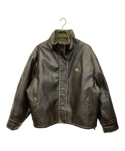 Rarelize Reversible Faux Leather Jacket Men's Size S Brown - product listing photo