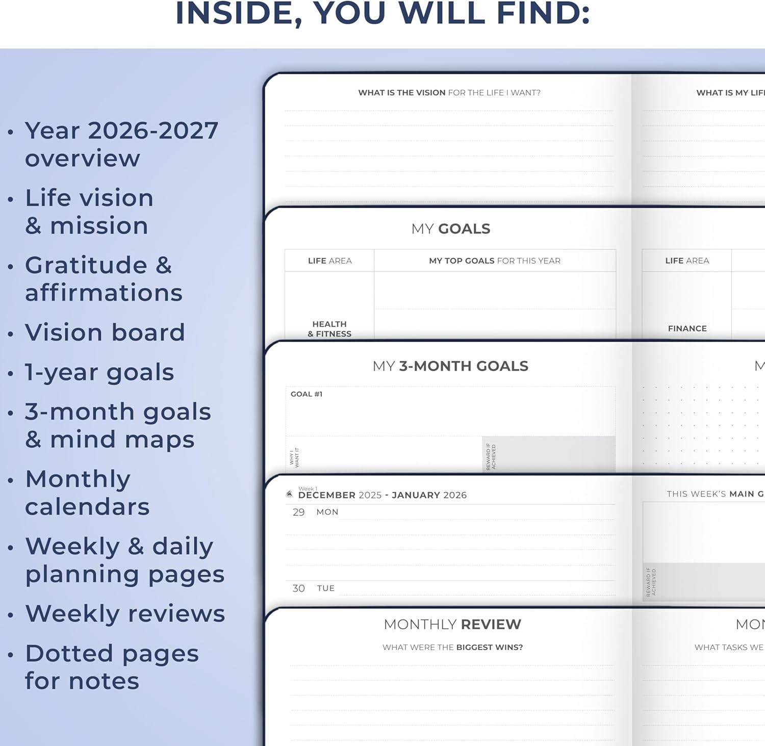 Clever Fox Dated Planner Premium 2026 – Weekly Agenda for Planning & Time Mana