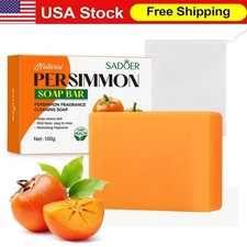 100g Natural Persimmon Soap Bar Body Odor Control Deodorant Soap for Men  Women
