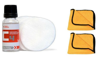 Gtechniq C4 15ml Permanent Trim Restorer Ceramic Coating 2 free towels