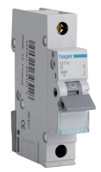 Hager MTN120 Miniature Circuit Breaker MCB Type B - 20 Amp