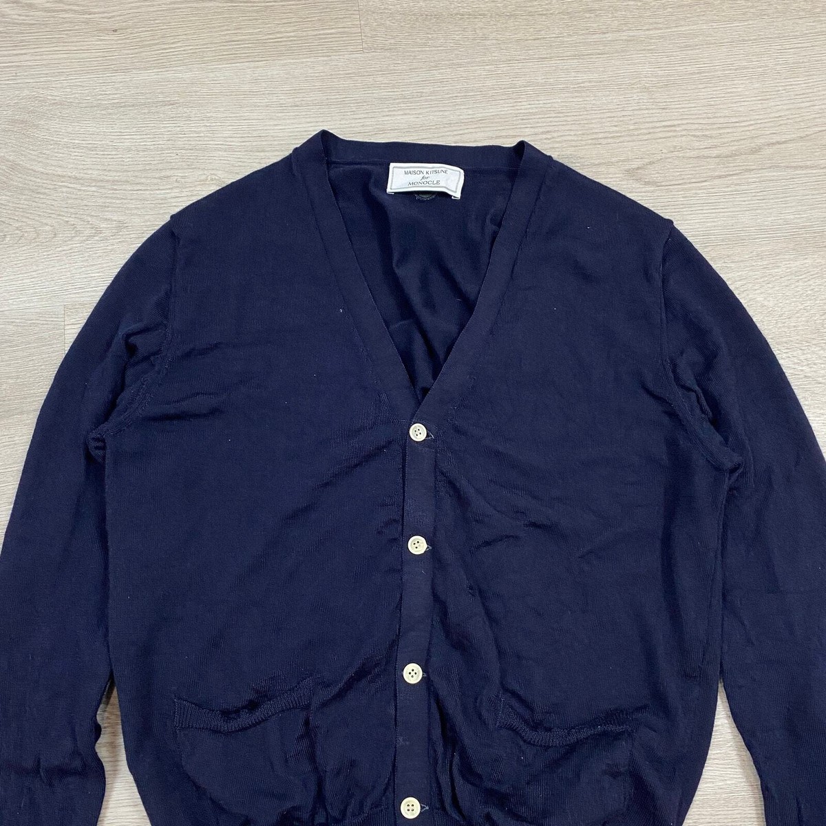 Maison Kitsune for Monocle Wool Cardigan Sweater Men
