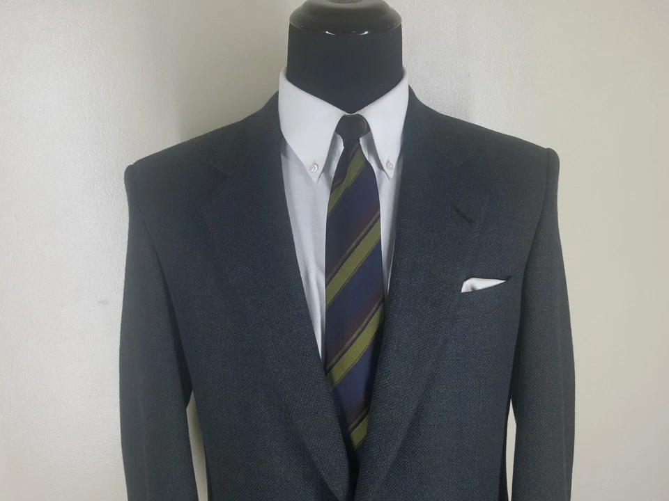 CHESTER BARRIE сделано в Англии винтажный Sport пальто шерсти и кашемира 40R-Fit 42 Reg - Изображение 2 из 4