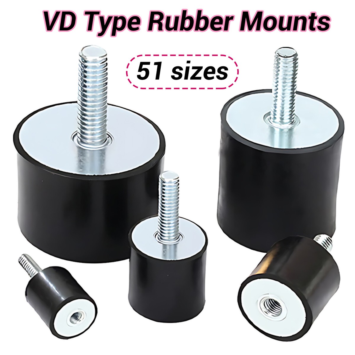 Amortisseurs Anti-vibration M4 - Lot De 4 Pièces, Mâle/femelle, 15mm X 10mm, Noir - Marque Uxcell - Neuf