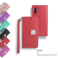 For Samsung Galaxy Note 10 Double Wallet Leather Card Holder Case Cover