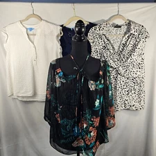 Bundle Of 4 Women's XL Career Blouses Bundle Multiple Colors & Brands (NN-18)