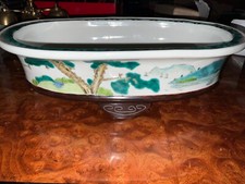 Poterie bonsaï asiatique avec des décors peint à la main.