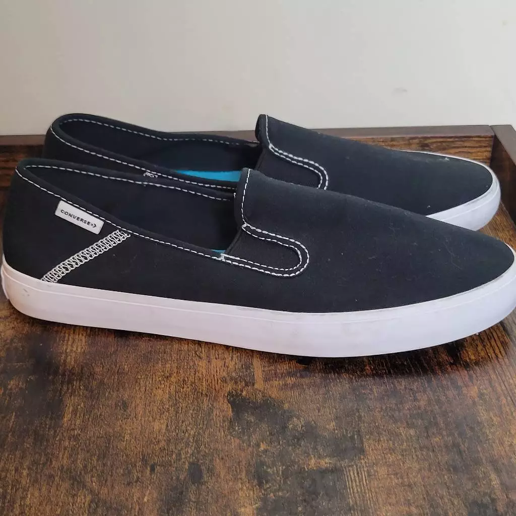 Converse Rio Slip Women s Black White Textile Causal Shoes Size