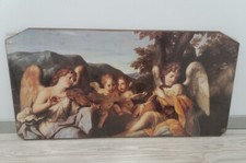 Quadro Stampa su legno tema angeli 100x50x1,5 cm 