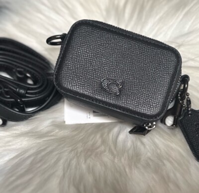 Coach Crossbody Pouch in Crossgrain Leather CP271 - Black NWT | eBay