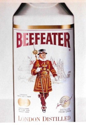 BEEFEATER 'London Distilled' Gin ADVERT 1991 Original Vintage Print Ad 679/83