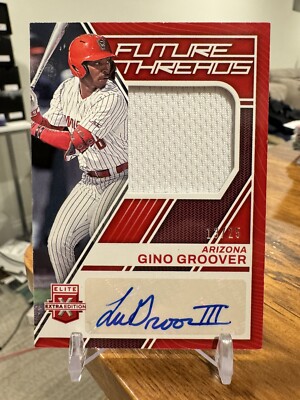 2023 Elite Extra Edition Gino Groover Future Threads Patch RC Auto #/25   