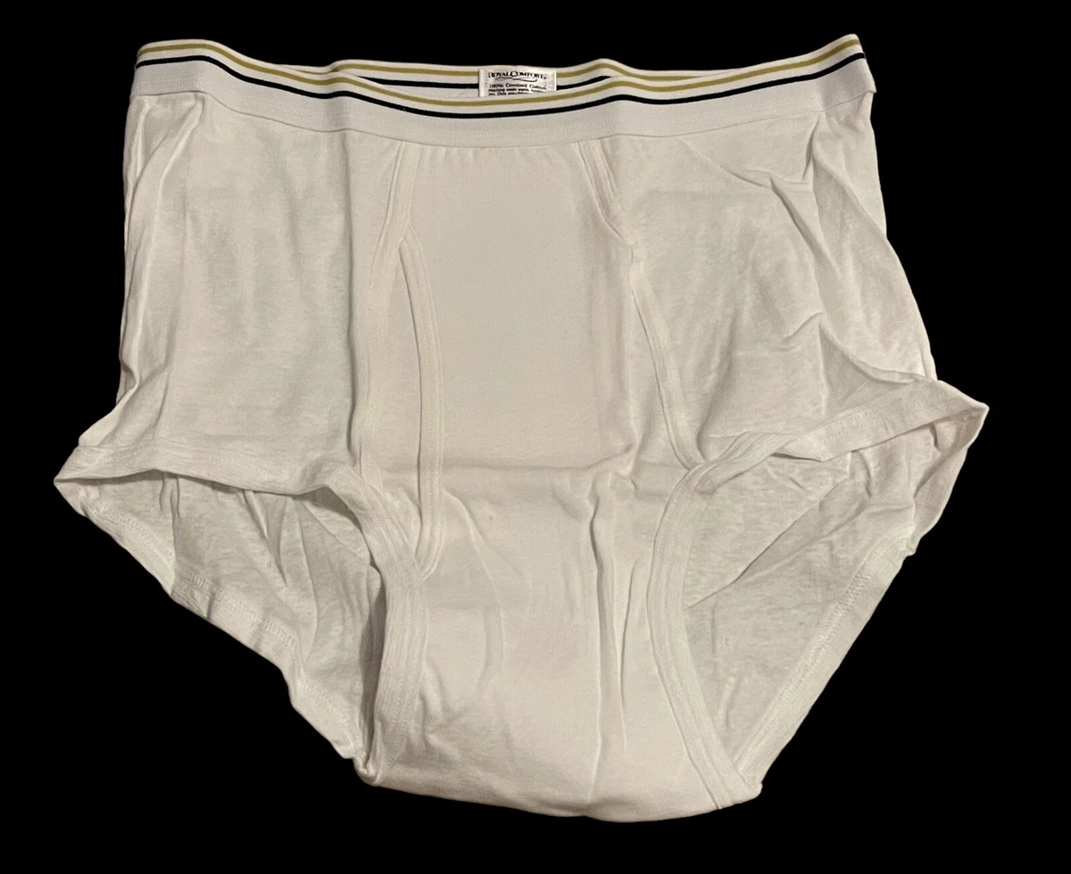 Stafford JCPenney VTG Men's White Full-Cut Briefs Underwear Size