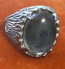 Vintage Jewelry Oval Mood Ring Silver Tone Ring Size 7.5