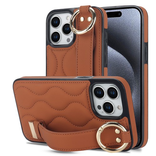 For iPhone 15 14 Plus 13 12 11 Pro Max Luxury Leather Ring Holder Wristband Case - Picture 77 of 120