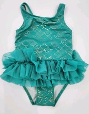 Cat  Jack Toddler Swimsuit In Mermaid Pattern w/ Tutu Girls 4T Target Exclusive
