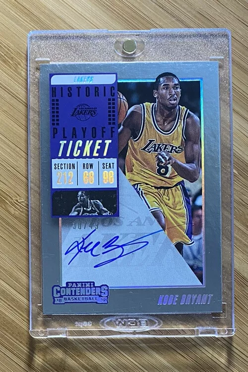 2018 Panini Contenders KOBE BRYANT Historic Playoff Ticket #30/49 Auto Autograph