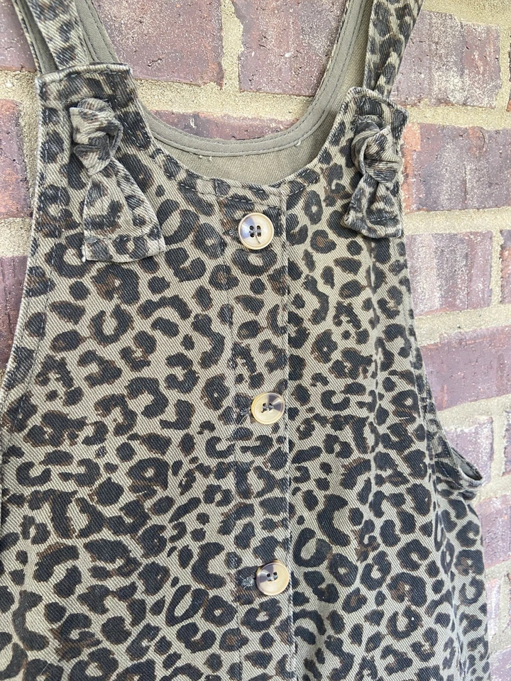 Zara Girls Denim Leopard Print Jumper With Pockets 11y-12y - Image 2 of 4