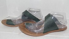 Cydwoq Hand made in USA Thong in Turquoise Leather Sandals Womens Sz 38 US 8