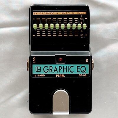 Pearl GE-09 W/Box 9 band Graphic EQ 1980s Vintage Guitar Pedal