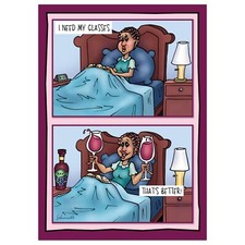 5x7 Card Greeting/ Humor Funny Wine Birthday Card RB