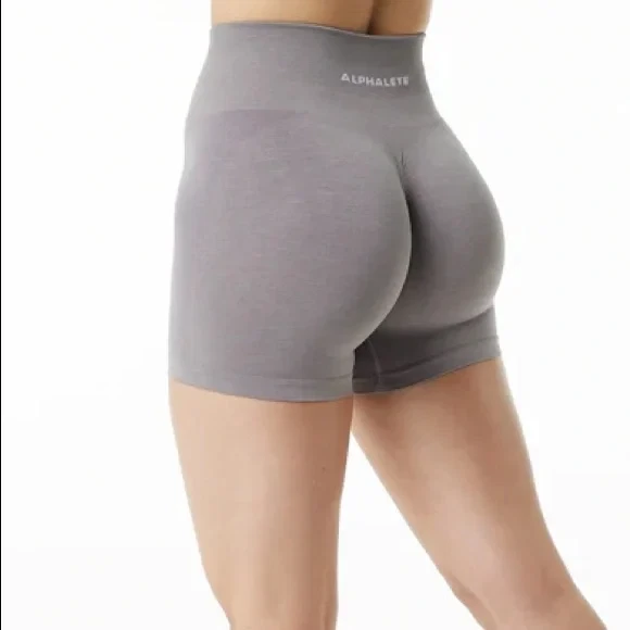 NWT Alphalete Amplify 4.5 Shorts Storm Grey 2XL Scrunch Activewear Gym