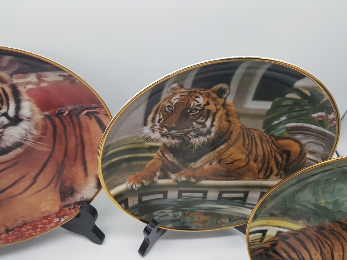 Vintage Franklin Mint Lot-of-8 Limited Edition Collector Tiger